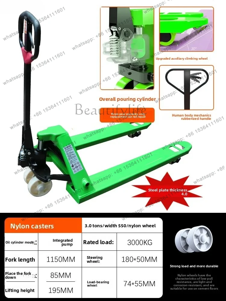 manual hydraulic truck cylinder forklift hand-pulled truck