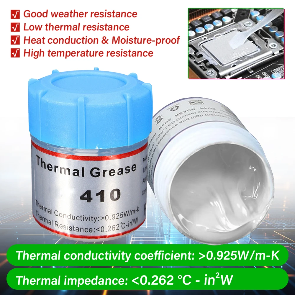 1/5Pcs 10g HY410 HY510 Thermal Grease Paste  Compound Chipset Cooling For GPU Chipset Notebook Cooling with Scraper