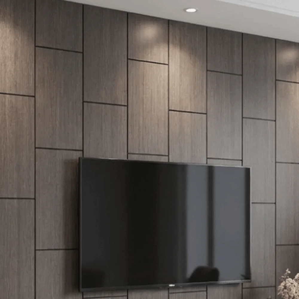PVC 3D Wood Grain Wall Panels Oil Proof Waterproof Wood Grain Wall Tiles Removable Sound Insulation Peel and Stick Wallpaper