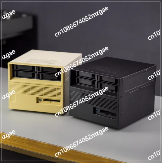 

4+2 Bay Retro Hard Drive NAS Enclosure Snail Fly Bull Black Group SFX Power Supply Empty Chassis - No Hardware Included