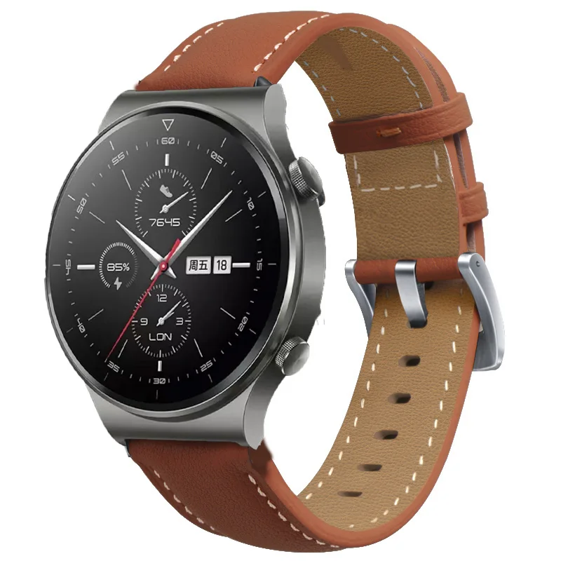 Cinturino in pelle da 22mm per Huawei Watch GT3 GT2 cinturino da polso con cinturino da 46mm per Huawei GT 3 2 Gt2 pro 46mm Runner bracciale cintura Correa