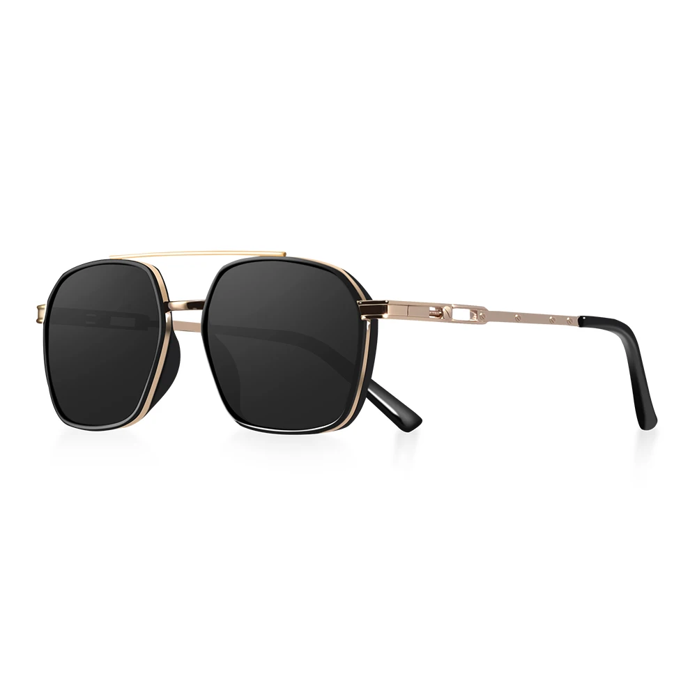 CRIXALIS Polarisierte Sonnenbrille Für Frauen Männer Vintage Mode Metall Rahmen Sonnenbrille Reisen Fahren Golf UV400 Schutz – Detail 6