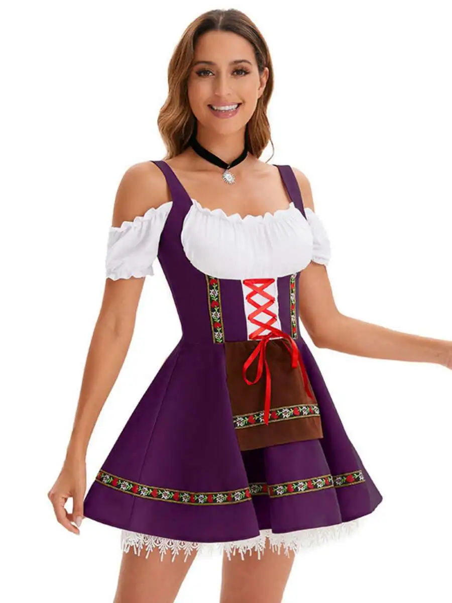 أزياء لفتاة البيرة من Loween Par Dr، مجموعة زنبركية من مادة البوليستر لأداء الرقص