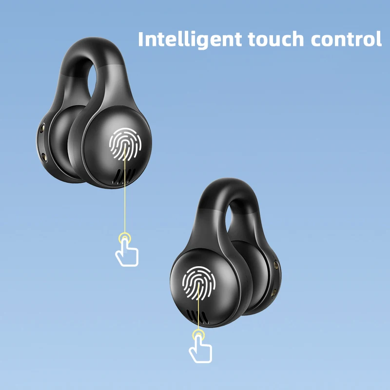 Auriculares inalámbricos con Bluetooth, cascos con micrófono, manos libres, cancelación de ruido, Clip para la oreja, música, deportes, tapones para los oídos para juegos