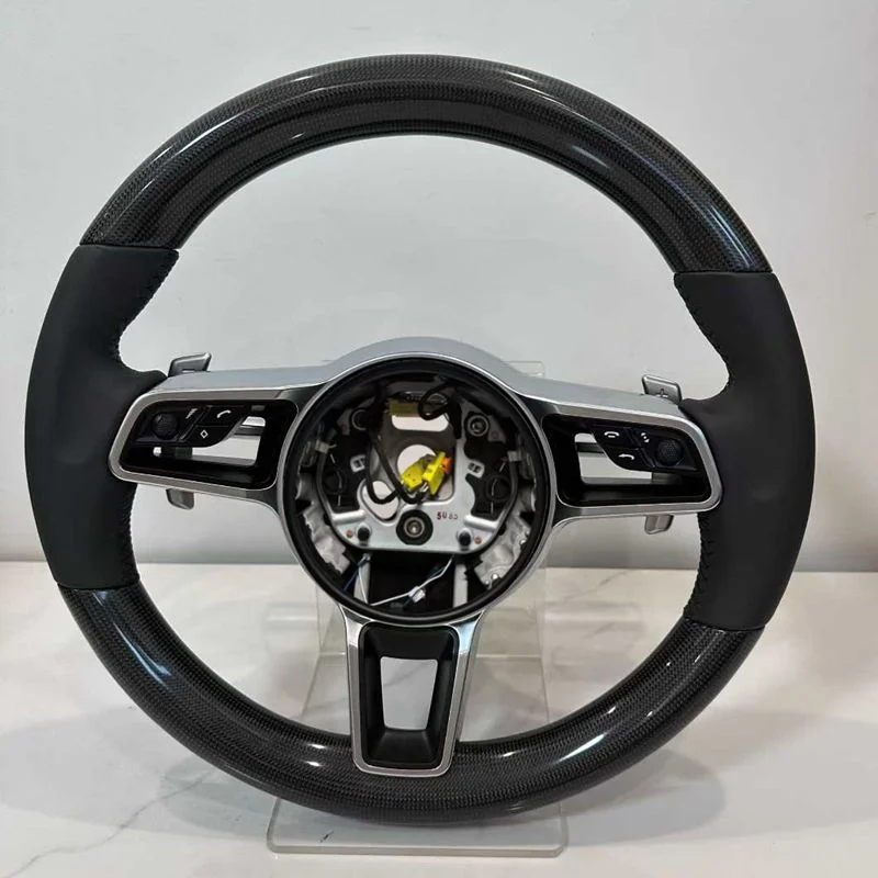 For Porsche Carbon Fibre Steering Wheel 911 996 Cayenne 958 718 Boxster 918 Cayman Macans Panamera Taycan GT3 RS 970 GT2RS view 4