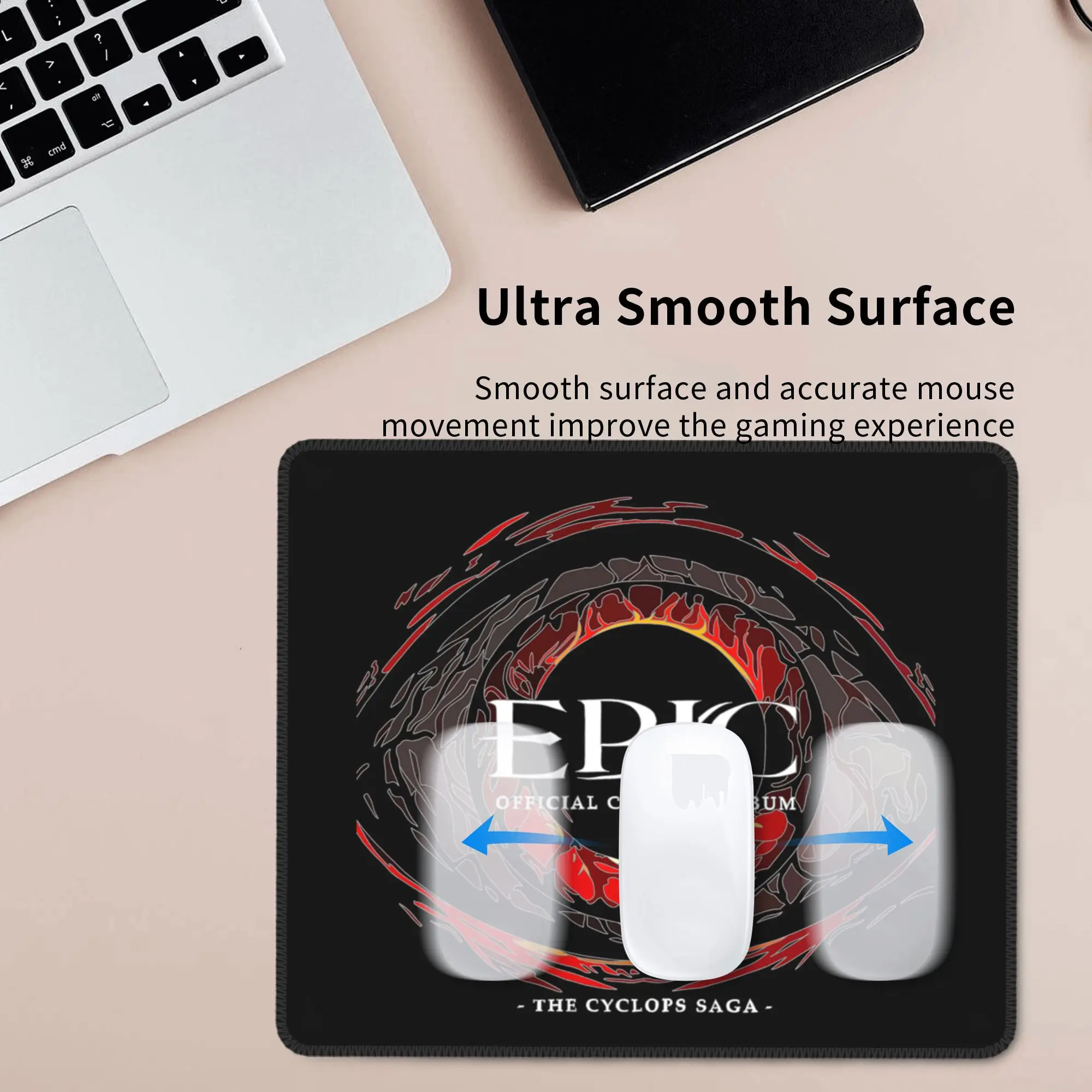 Epic The Cyclops Saga Tappetino per mouse in vetro colorato argento Tastiera per computer Tappetino per mouse Gamer PC Tappetino per scrivania portatile Tappetini per ufficio