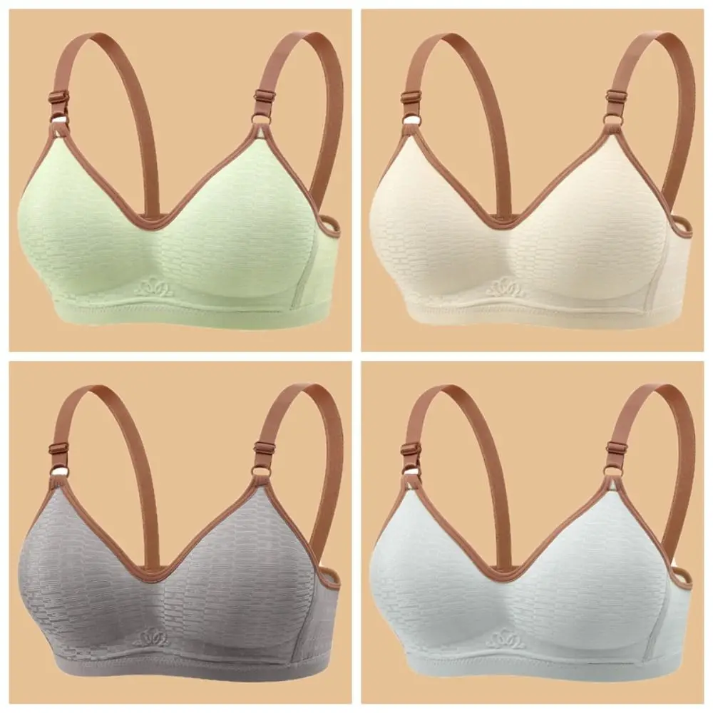 Close-fitting Wireless Deep V Bra Shockproof Anti-sagging Brassiere for Women Thin Lingerie Push Up Underwear Girls Ladies