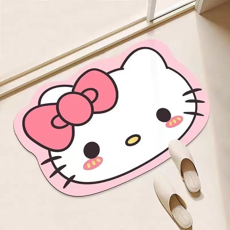 Sanrio Cartoon Style Foot Mat Bathroom Soft Diatom Mud Floor Mat Non-Slip Water Absorbent Quick-Drying Foot Mat Kitchen Carpet