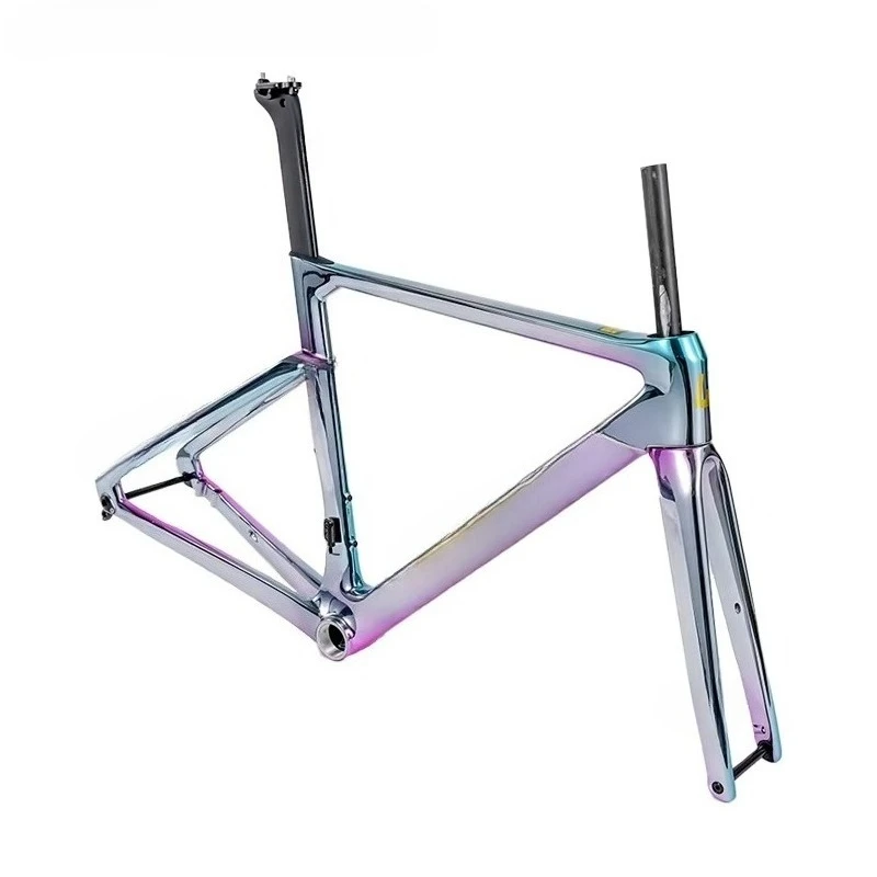

Ultralight T1000 Carbon Road Bike Frame 992g Weight Glossy Finish Racing Geometry Flat Mount Disc Di2 Mechanical