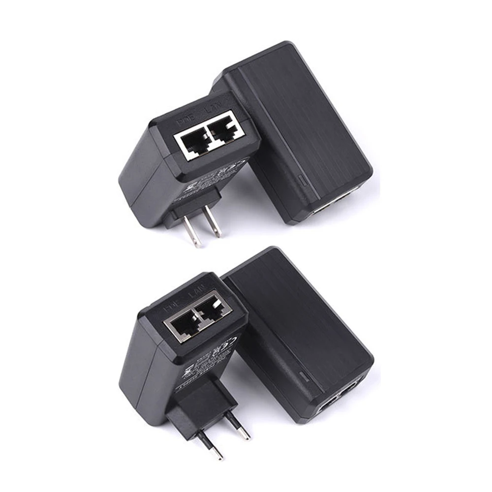 1000Mbps POE Injector 15V1A/24V1A/48V0.5A Output EU US Plug untuk CCTV IP Camera Power Supply POE Adapter Phone AP