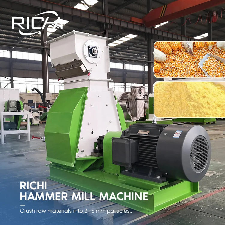 ATV&UTVRICHI Maize Corn Hammer Mill - CE Certification Hammer Mill Grinding Machine for Poultry Feed