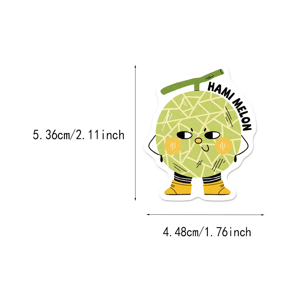 50PCS Creative English Picture Book Style Fruit Graffiti Reward Stickers Tags Phone Cases Notebook Water Cups Waterproof Sticker