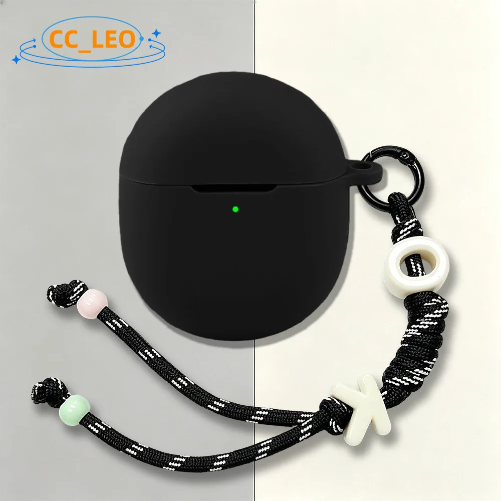 Suitable for Google Pixel Buds Pro2 Case Soft Silicone Case Cute OK Lanyard Google Pixel Buds Pro Shockproof Protective Cover