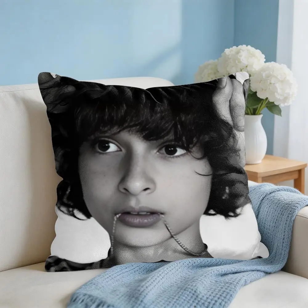 Actor F-Finn W-Wolfhard Cushion Cover Square Pillow Bedroom Sofa Leisure Comfort Living Room Home Decoration 40X40