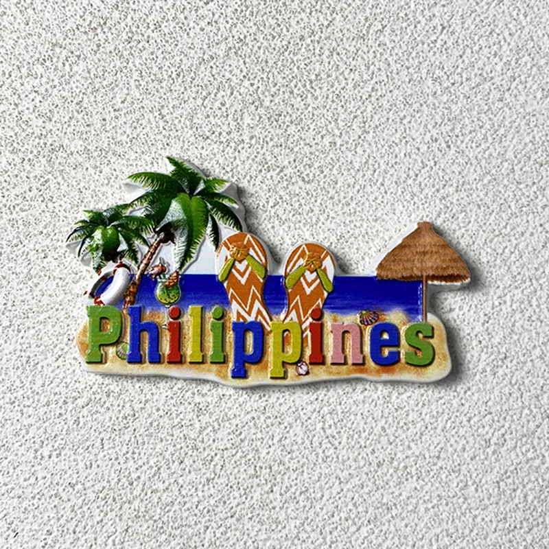 Philippines Travel Souvenirs Home Improvement Items Collection Crafts Gifts Vacation, Beach 3D stereo refrigerator magnet