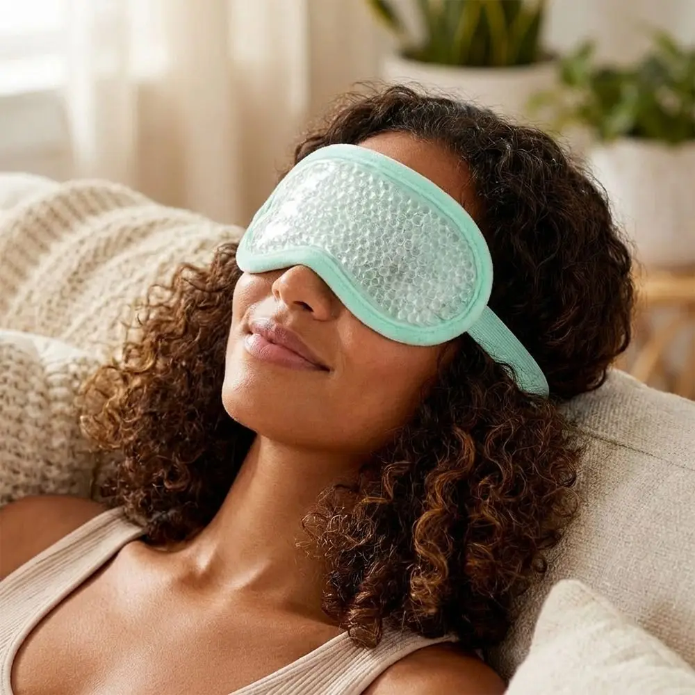 Beauty Care Reusable Beads Gel Eye Mask Hot/Cold PVC Cooling Sleep Mask Relieves Eye Strain Care Eye Mask Compress Puffy Eyes