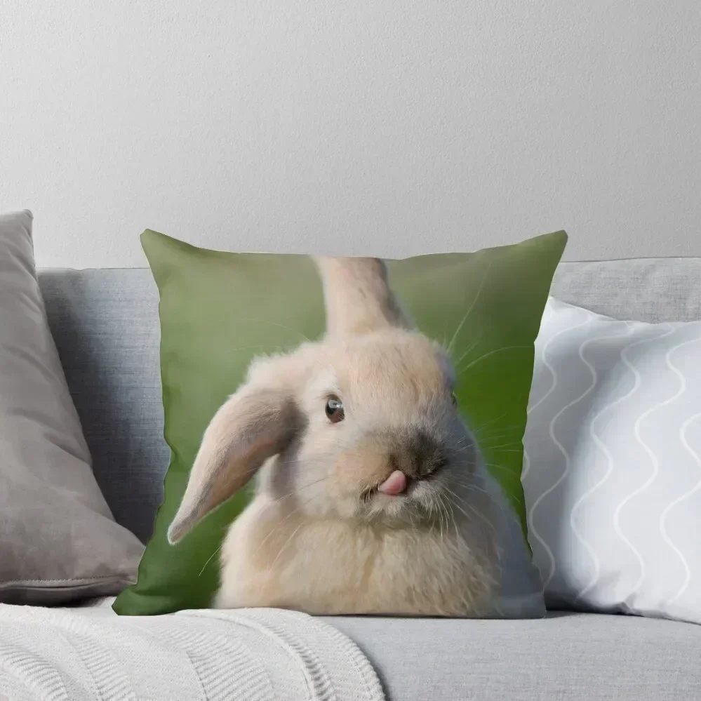 

Bunny Tongue Throw Pillow Custom Cushion Photo Decorative Sofa Cushions christmas supplies luxury home accessories pillow