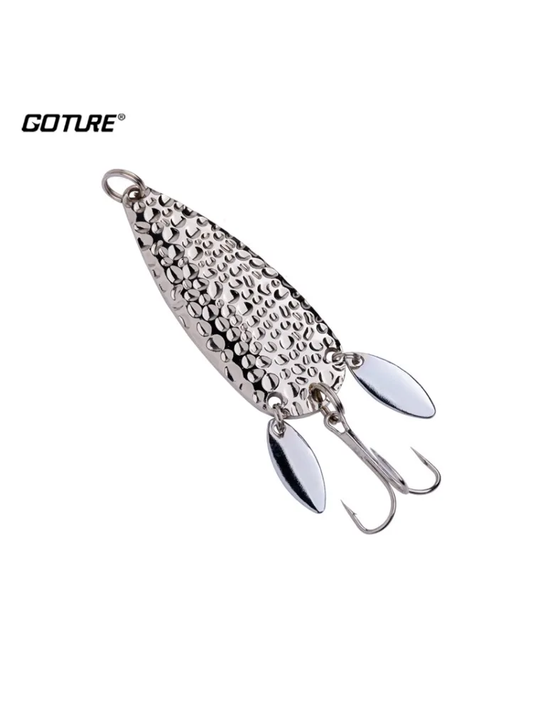 

Goture Fishing Lures 24g Artificial Baits Metal Spoon Spinnerbait with Fishhook Fishing Tackle Sequin Lure for Pike Bass Trout