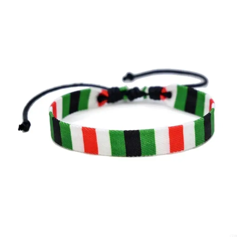  Middle Eastern Bracelet for Collectors Adjustable Handchain Cotton Thread Bangle