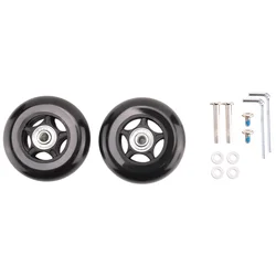 2 Set Luggage Suitcase Replacement Wheels OD 80mm