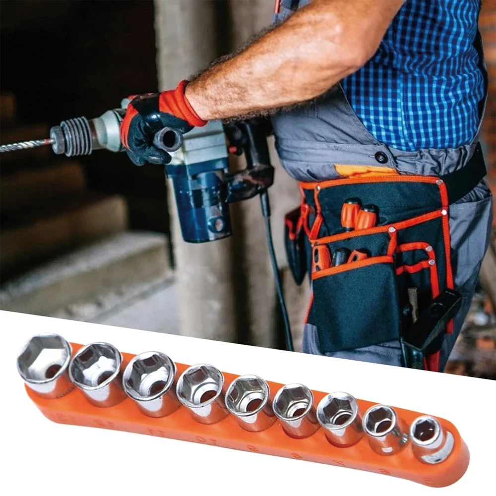 

Набор из 9 шестигранных адаптеров-переходников для торцевых ключей 5-13 мм, метрический набор головок для гаечных ключей