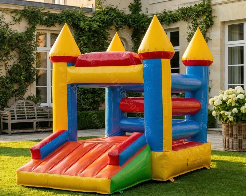 Children's indoor small inflatable naughty castle inflatable jumping bed trampoline outdoor square stall inflatable castle