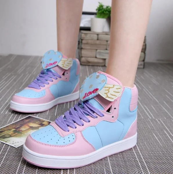 Japoński słodki lolita buty kawaii dziewczyna okrągła głowa dorywczo wysoki obcas trampki styl college wygodne buty damskie loli cosplay