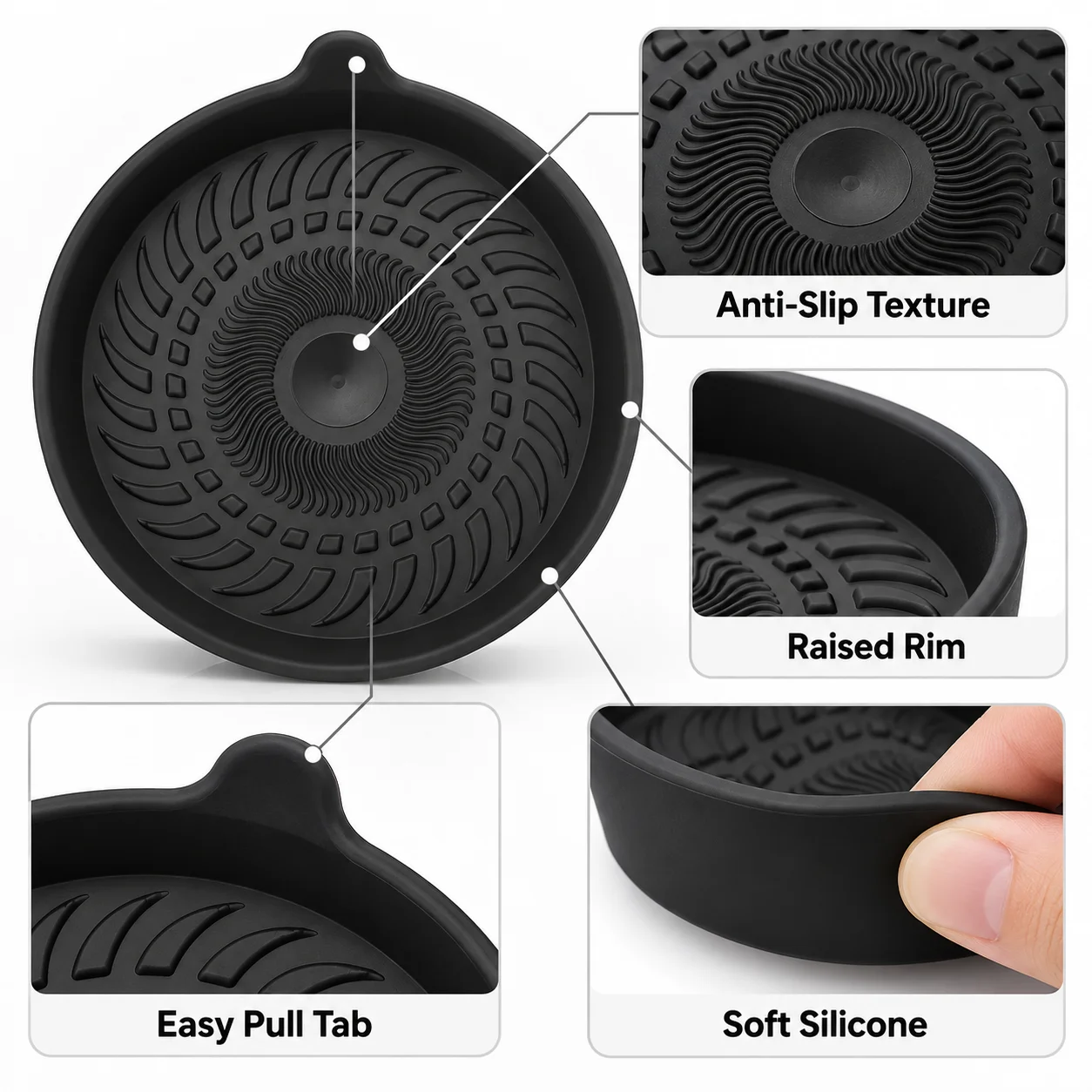 4PCS Car Cup Holder Liner Silicone Coaster Mat Non Slip Auto Drink Holder Pad Easy Clean Interior Accessories for Cars
