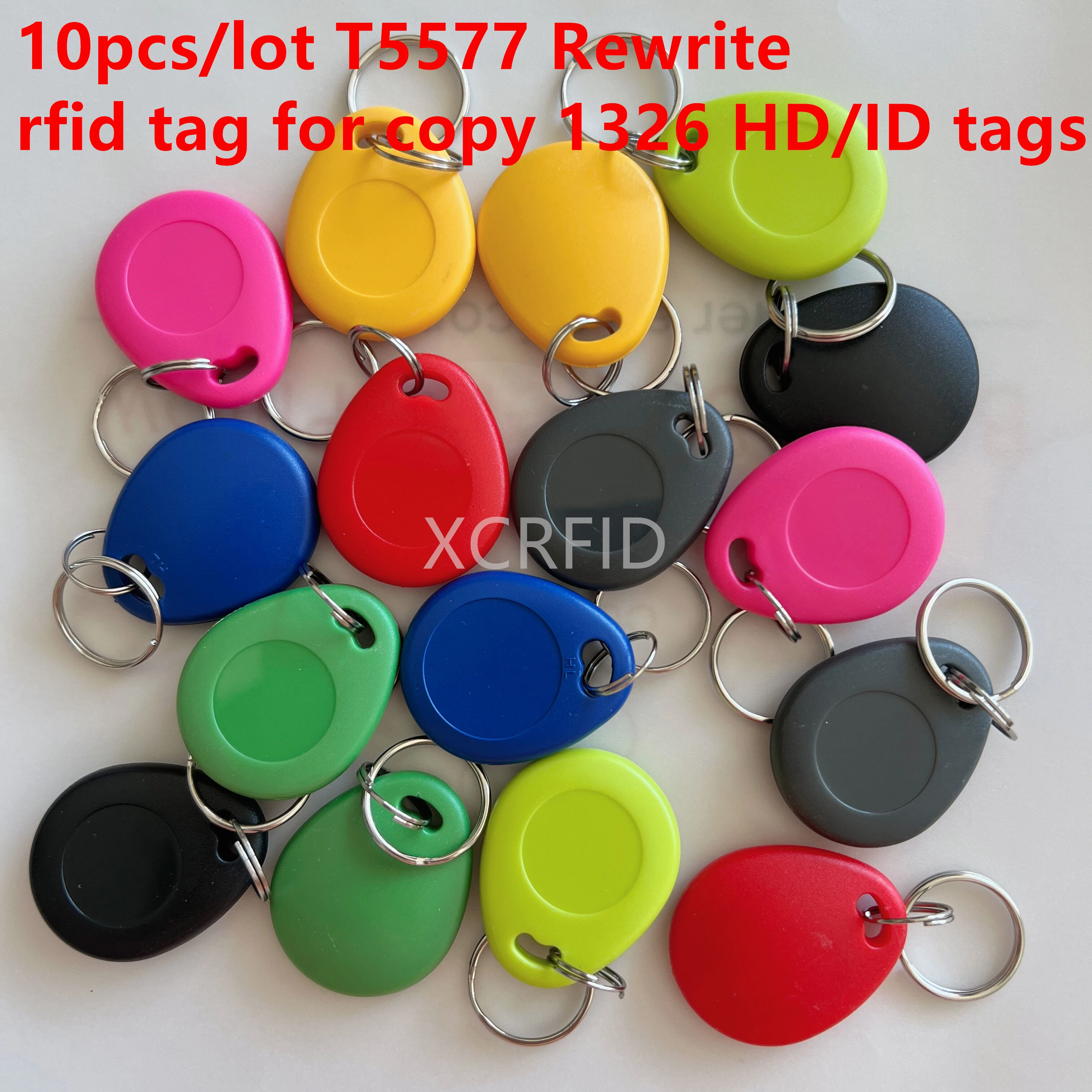 EM4305 T5577 Writable  Rewritable RFID Tag Copy Duplicate Clone 125khz  H-ID  Access Control RFID Card Key Tag Ring