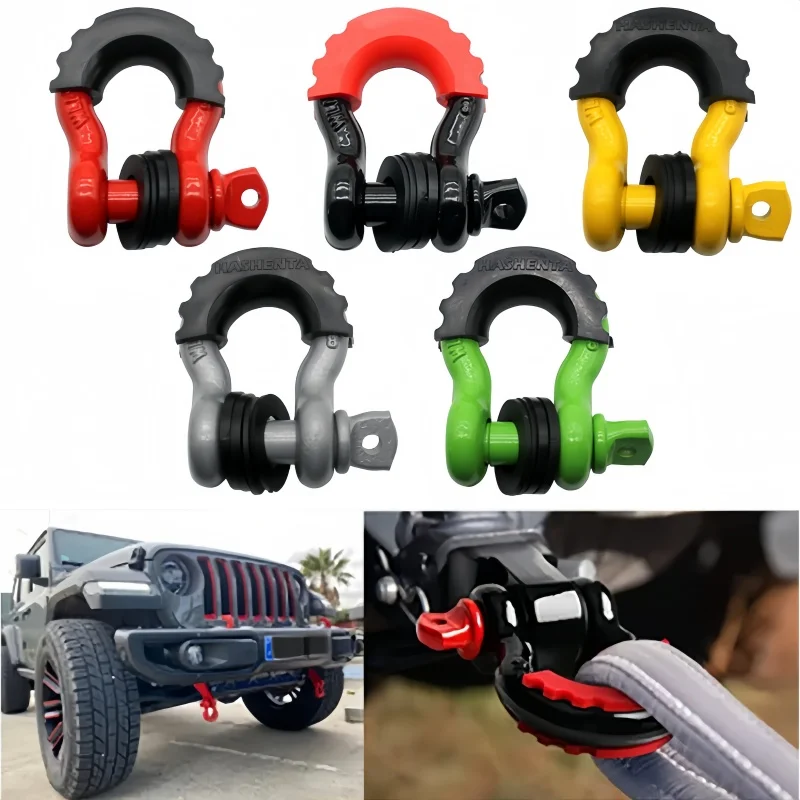 

Anti-Rust Bow Shackle 5/8" D-Ring Shackle 42,990lbs Break Strength with Isolator &Washers Kit for Jeep Off-Road Vehicle Recovery