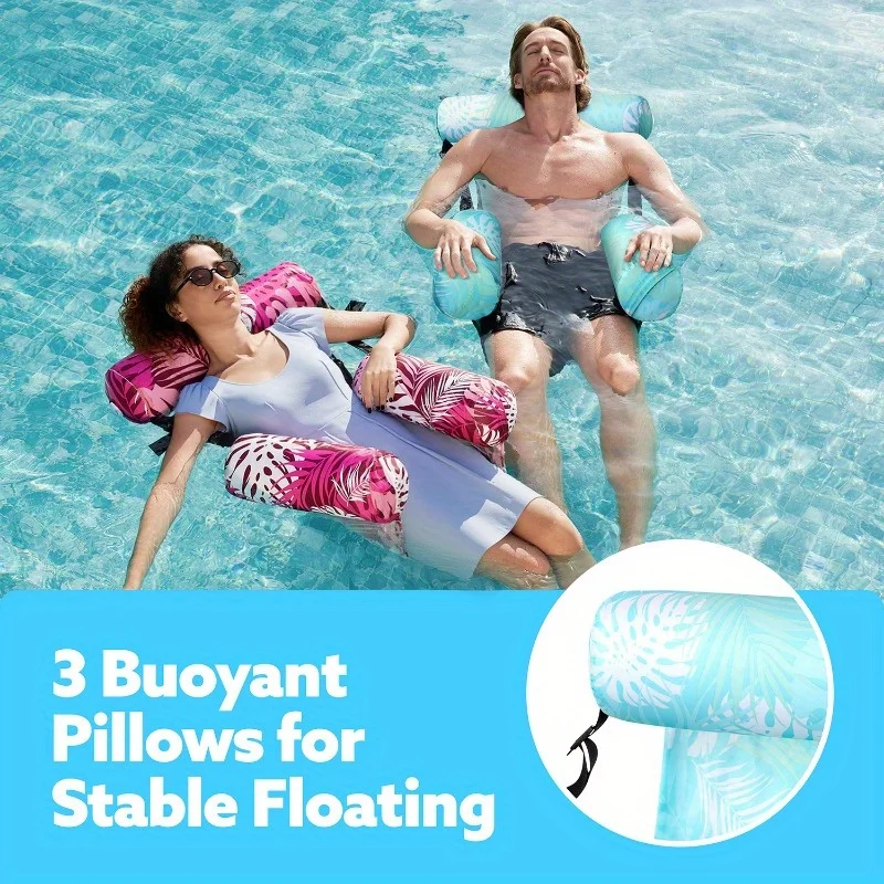 JOYFY 2Packs Inflatable Pool Floats Lounge Chairs Blow up Pool Noodles for Adult Heavy Duty Party Summer Water Beach Lake Fun