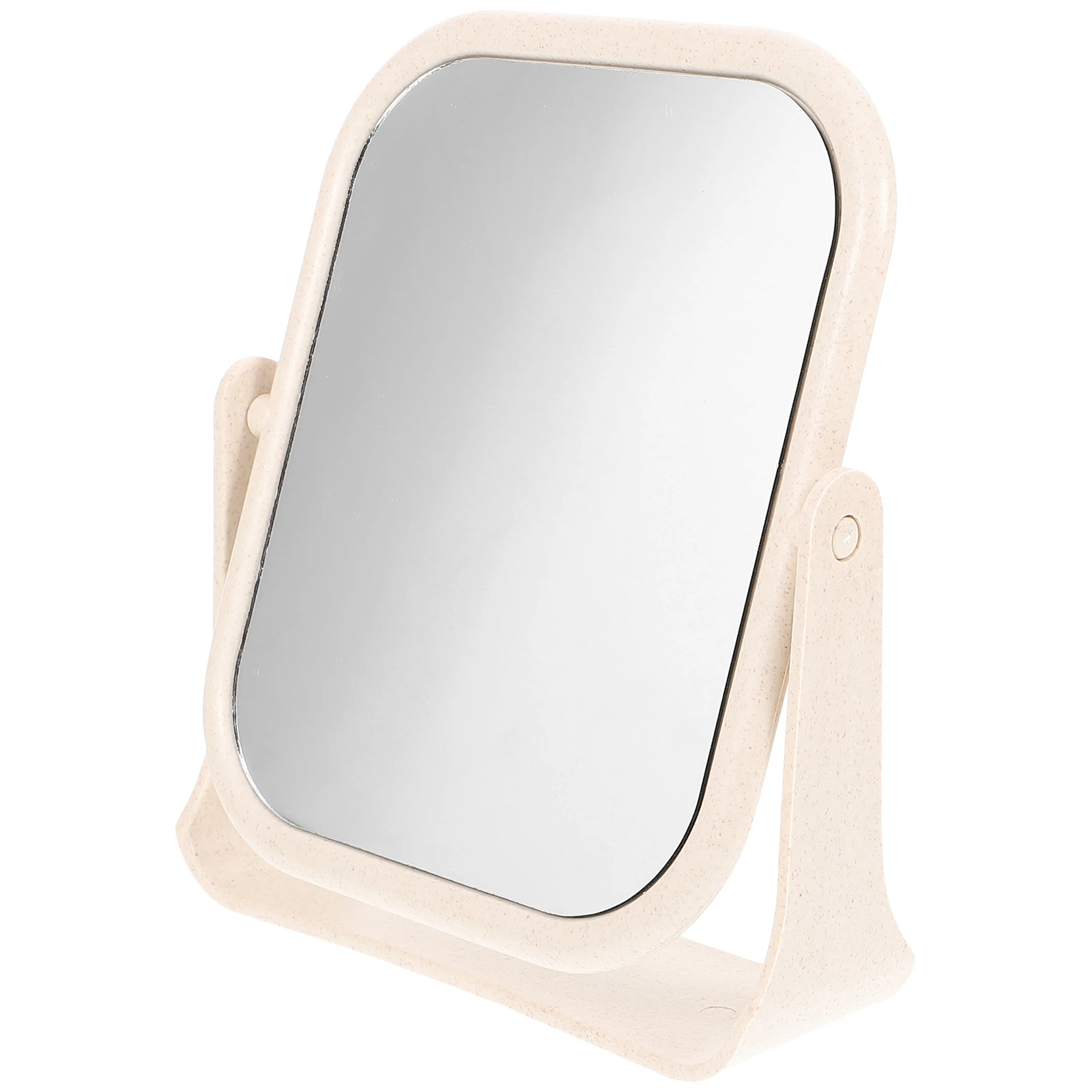 Espelho de maquiagem de mesa dupla face giratório espelho de vaidade de mesa com rotação de 360 ângulo de visão flexível para barbear de maquiagem