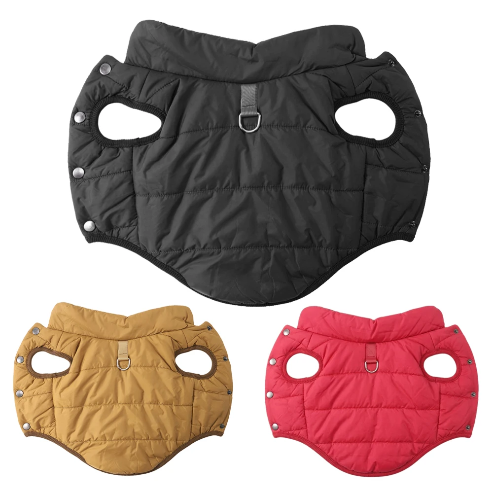 Warm Winter Dog Coat Soft Fleece Lined Pet Jacket Windproof Puppy Clothes with D-ring for Small Medium Dogs Cat Chihuahua Yorkie