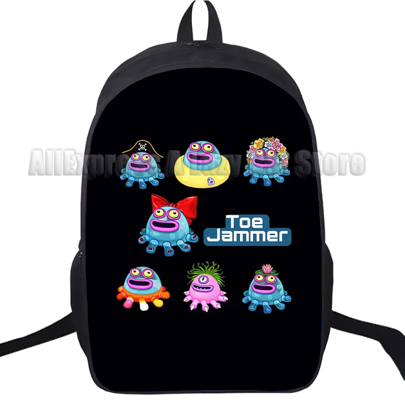 Mochila de dibujos animados My Singing Monsters para niños y niñas, juego de Anime de peluche, bolsa para computadora portátil informal, bolsa para estudiantes universitarios