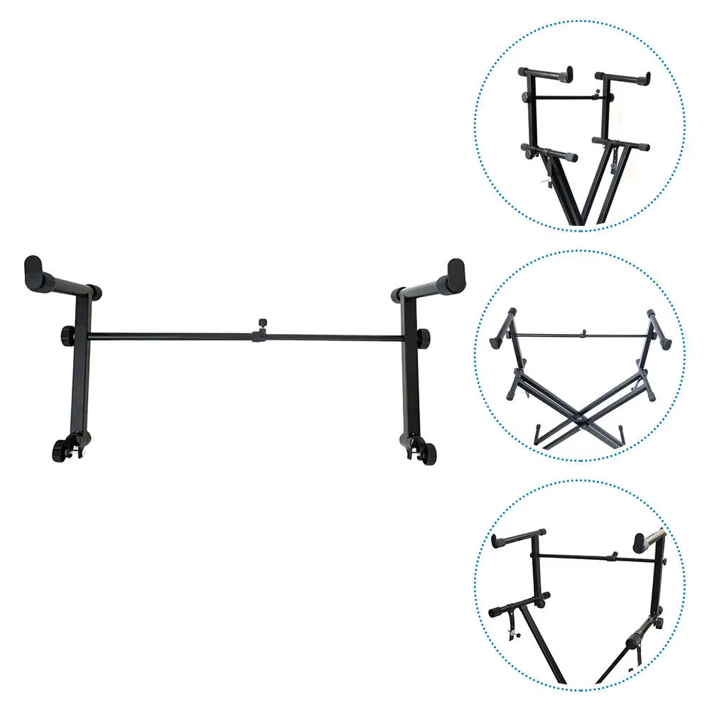

Electronic Piano Rack Extension Sturdy Iron Bracket Adjustable Keyboard Stand for Stable Playing Position Portable Music