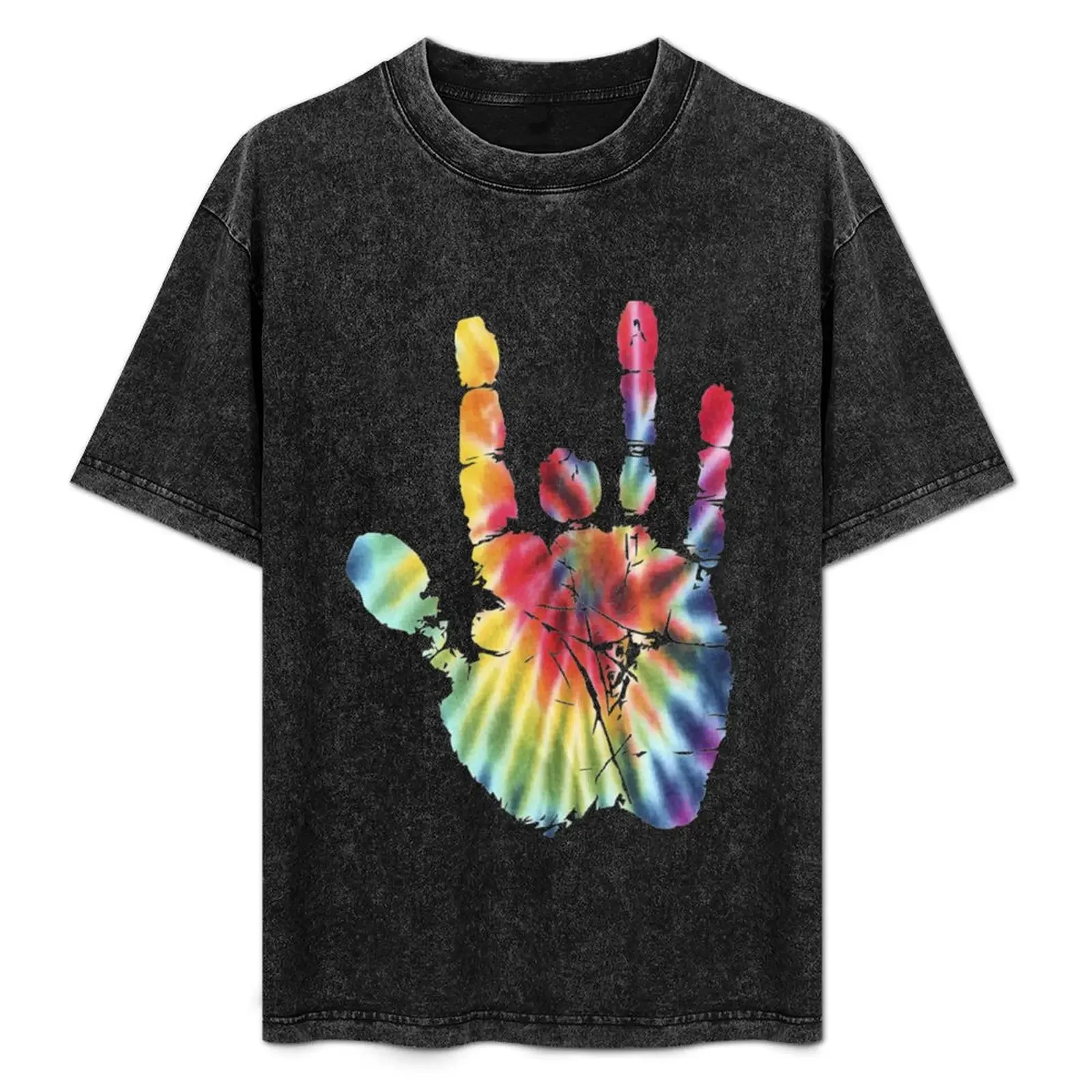 

Tie-Dye-Jerry-Garcia-Hand T-Shirt Urban Style Print T-Shirt