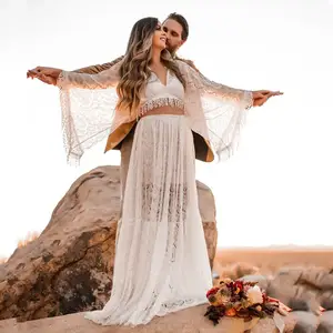 Boho maxi fashion wedding dress