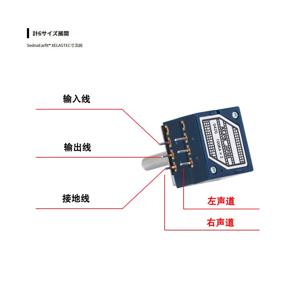 ALPS Dual Volume Potentiometer RK271 Series from Japan A10K A20K A50K A100K A250K Audio Control Components