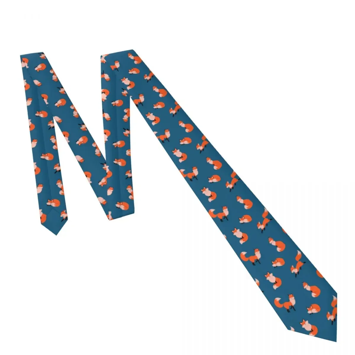 Formal Skinny Neckties Classic Men's Funny Cartoon Foxes Wedding Tie Gentleman Narrow