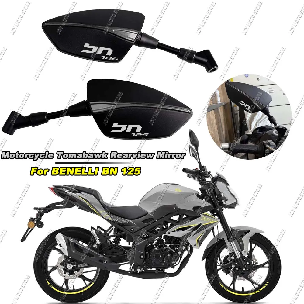 

For Benelli BN125 bn125 Universal CNC Aluminum Tomahawk Rearview Mirrors 8mm 10mm Motorcycle Side Mirrors