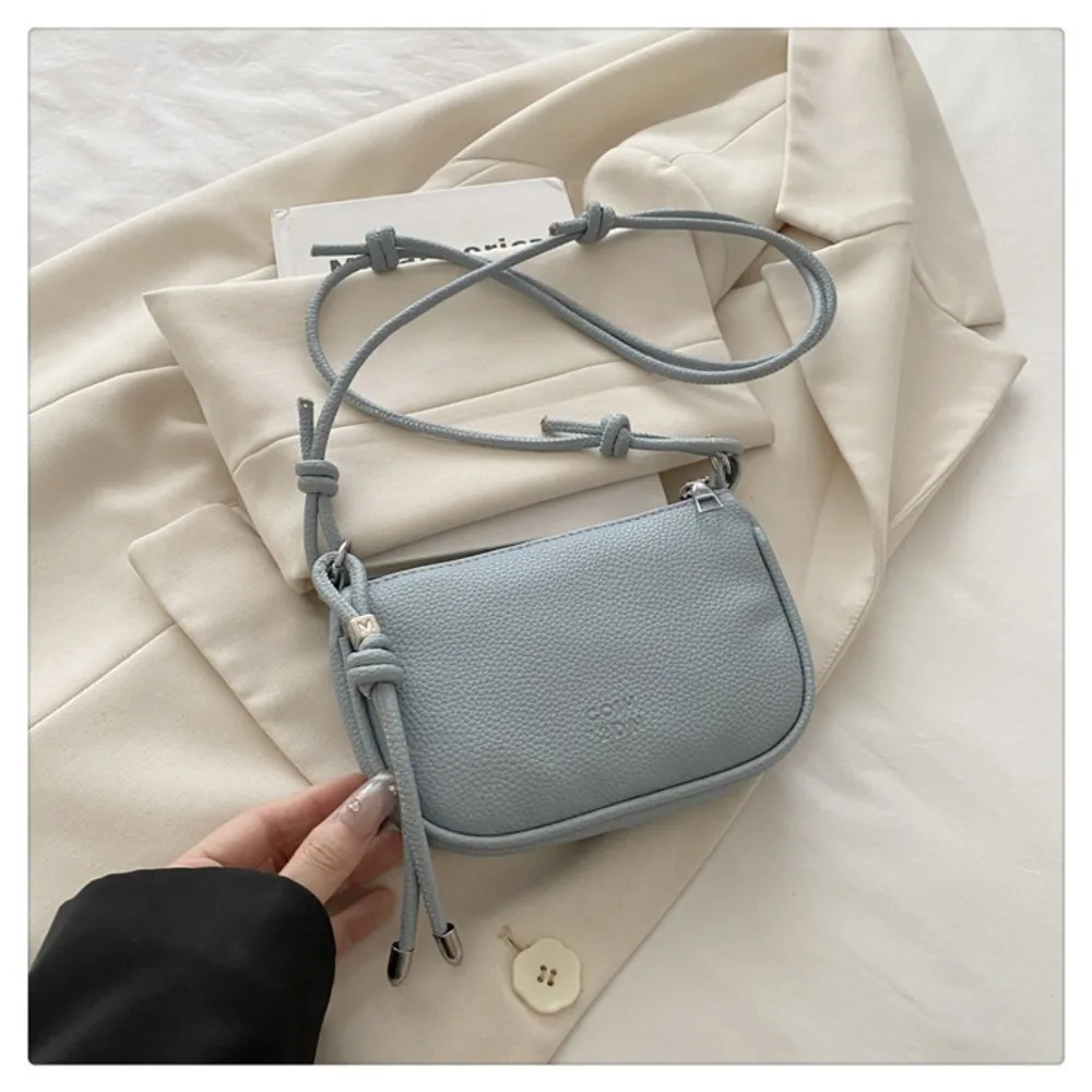 Casual Exquisite Women's Shoulder Bag Small PU Leather Crossbody Bag Leisure Solid Color Commuting Bag Girls