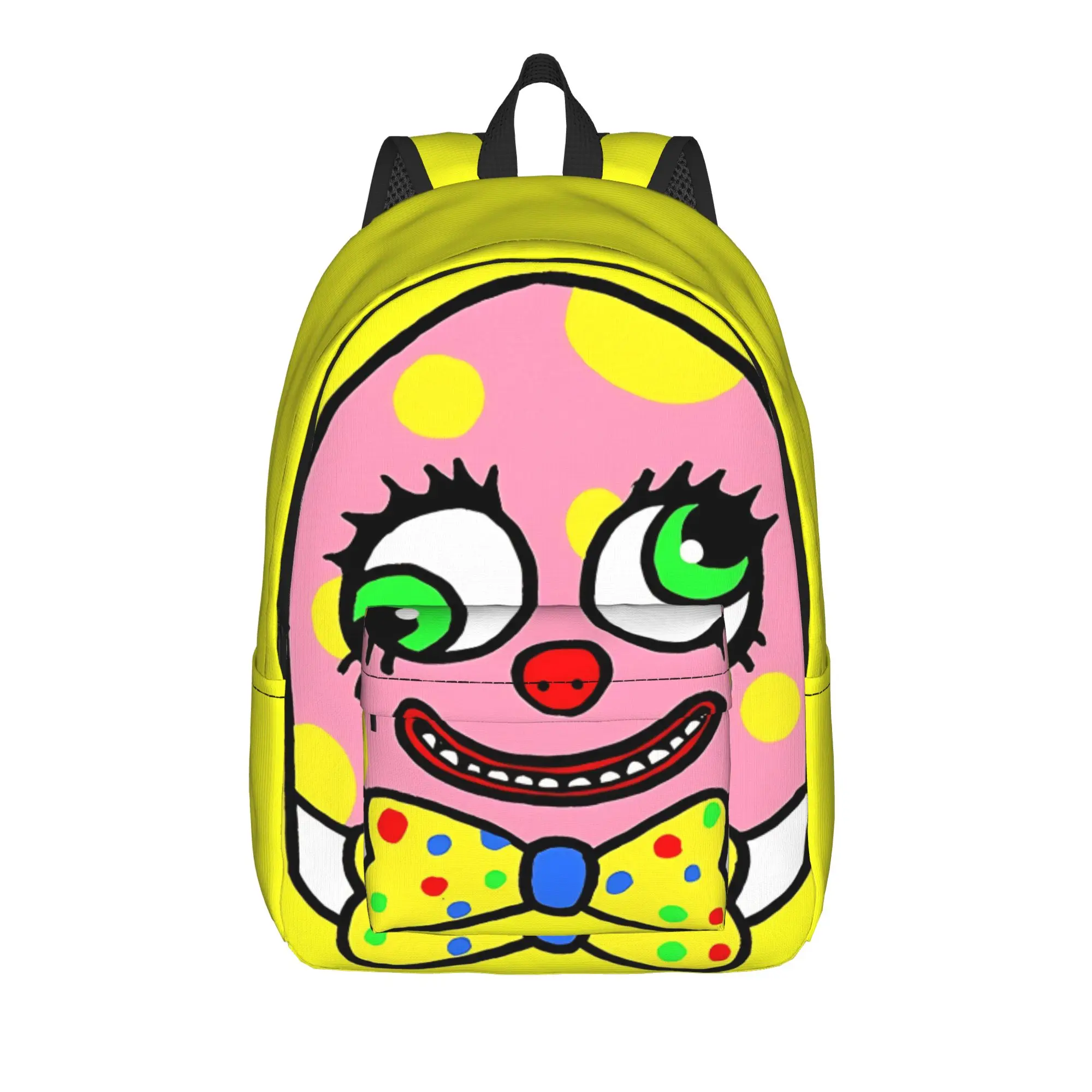Back to school season round eyed silly monster  Schoolbag Mr Blobby High School Students Adjustable Strap Backpack