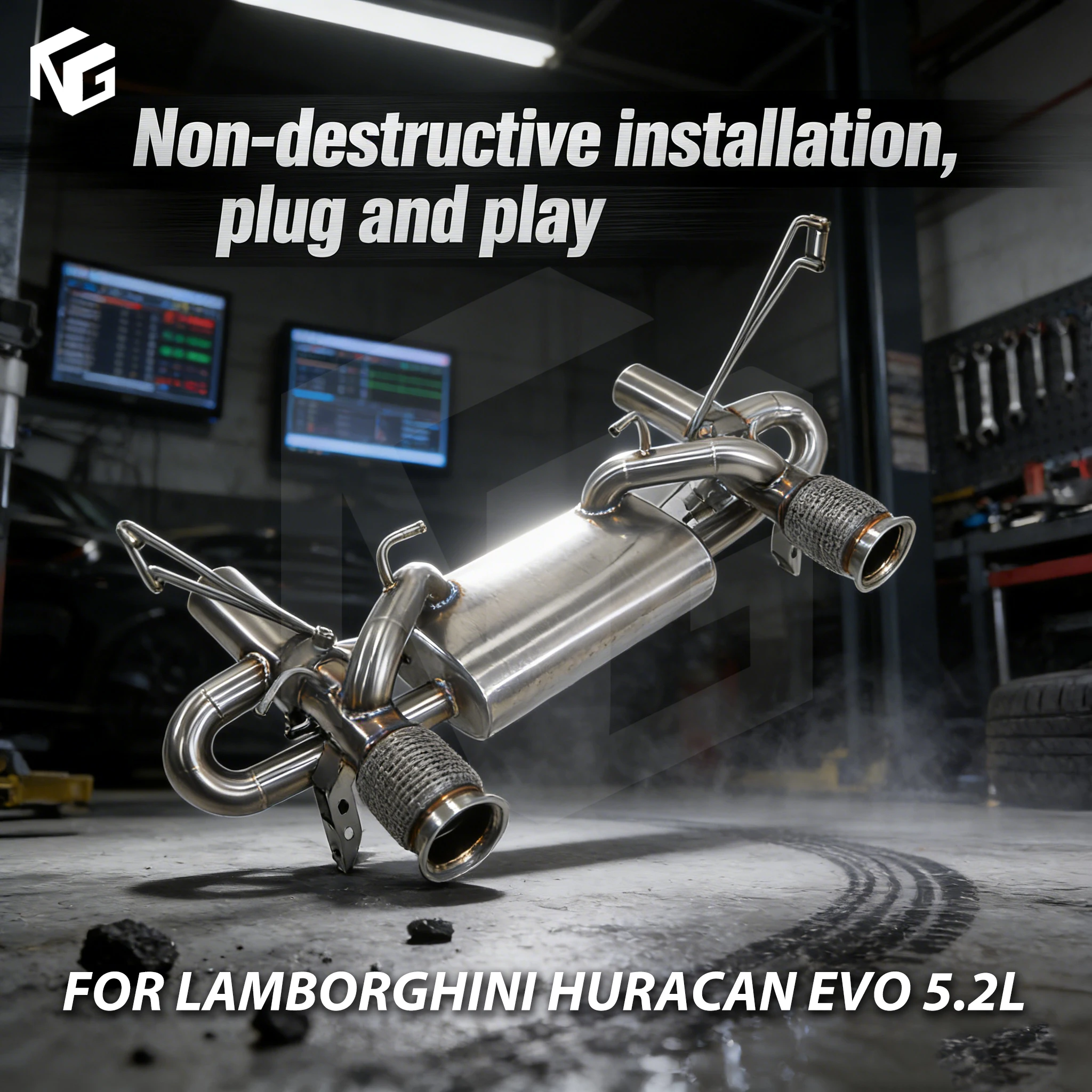 

ING Ss304 Remote Electronic Valve Catback for Lamborghini Huracan Tecnica EVO STO VI 5.2L V10 OPF Muffler Exhaust Parts