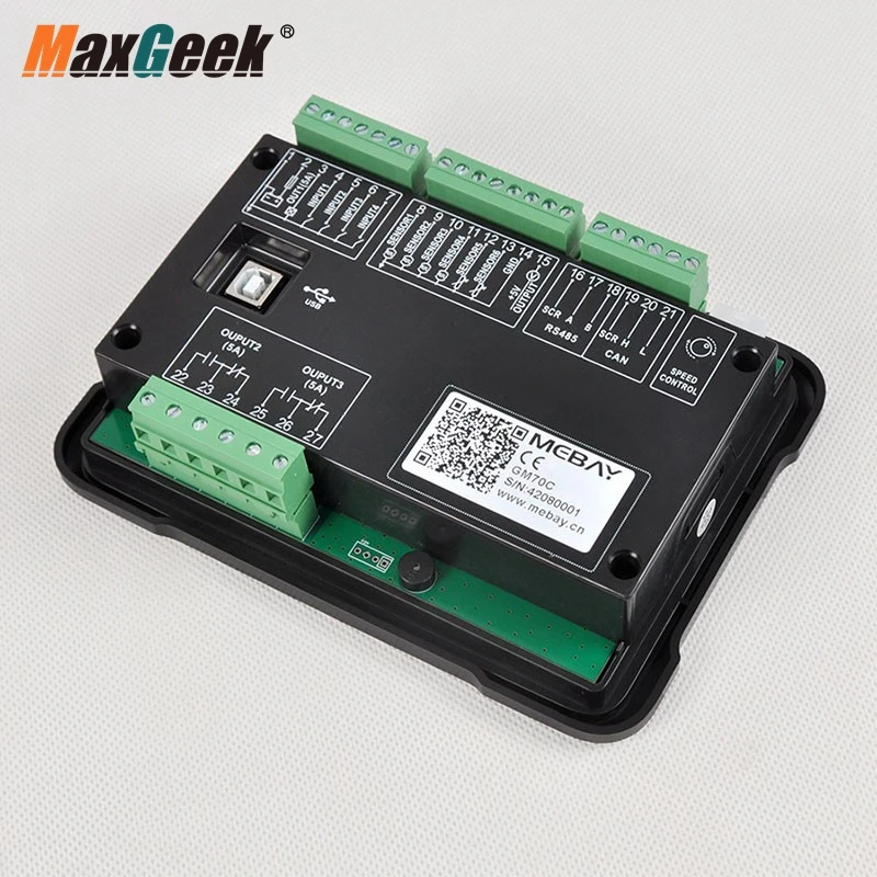 Maxgeek MEBAY GM70C Engine Meter ECU Engine Digital Meter Supporting CAN + RS485 + USB + Speed Control