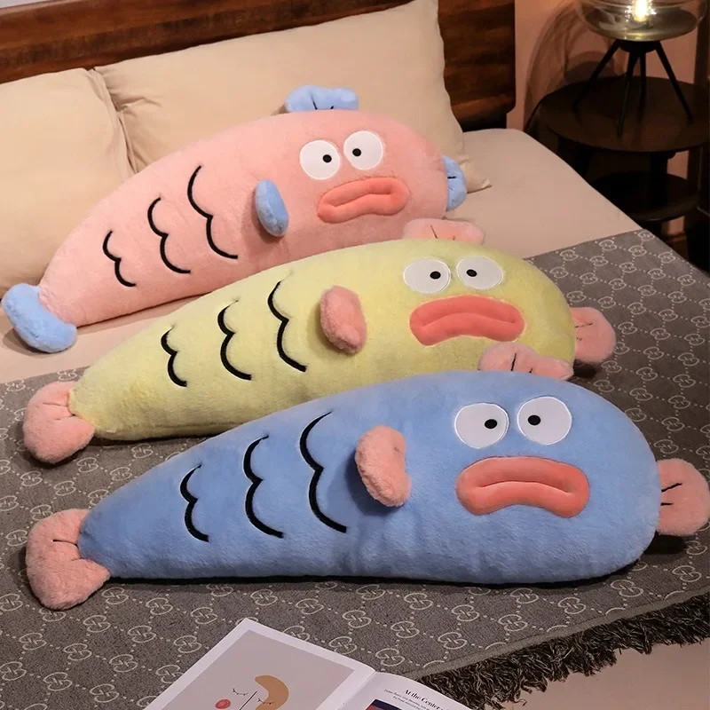 Sanrio-almohada Hangyodon de dopamina, accesorios de personajes de dibujos animados de Anime, muñeca calmante, almohada para el hogar, muñeco de peluche para niños, regalo Kawaii