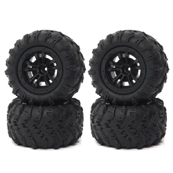 4PCS 85mm 12mm Hex Rubber Tires Wheels for SCY 16101 16102 16103 Pro MJX Hyper Go 16207 16210 1/16 RC Monster Truck Upgrade