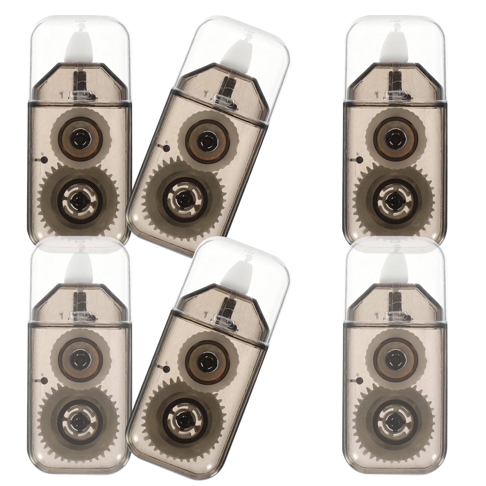 Bande correctrice blanche en plastique, 6 pièces, serrage automatique, adhésif fort, Application douce pour les albums, cartes de vœux