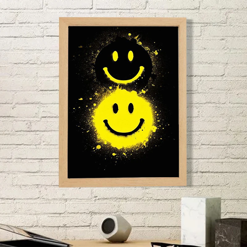 

Fashion Smile Pattern Wall Decoration for Home Decore With Free Shipping Poster Decorative Paintings Canvas Cute Room Decor Art