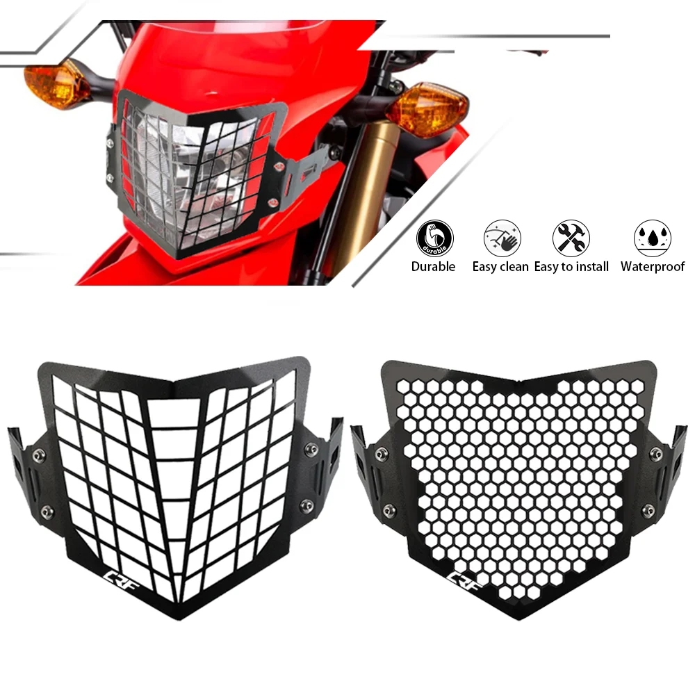 

For HONDA CRF250L CRF250M CRF250 Front Headlight Headlamp Grille Guard Cover Protection Black CRF 250 L/M 250L 250M 2013-2020