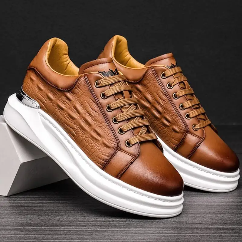 

High quality extra size men's shoes 45 Winter sneakers 46 Leather 47 Casual shoes 48 Large sneakers 49 Platform Daddy shoes A19